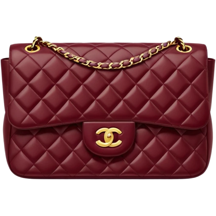 chanel maroon bag emoji