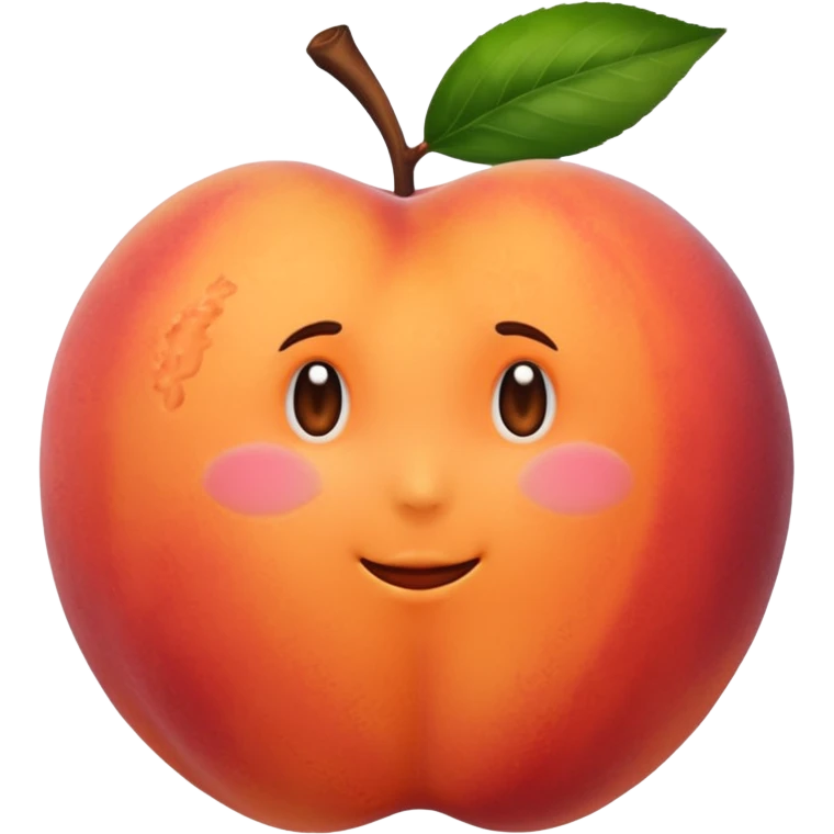Peach with hand print on  emoji