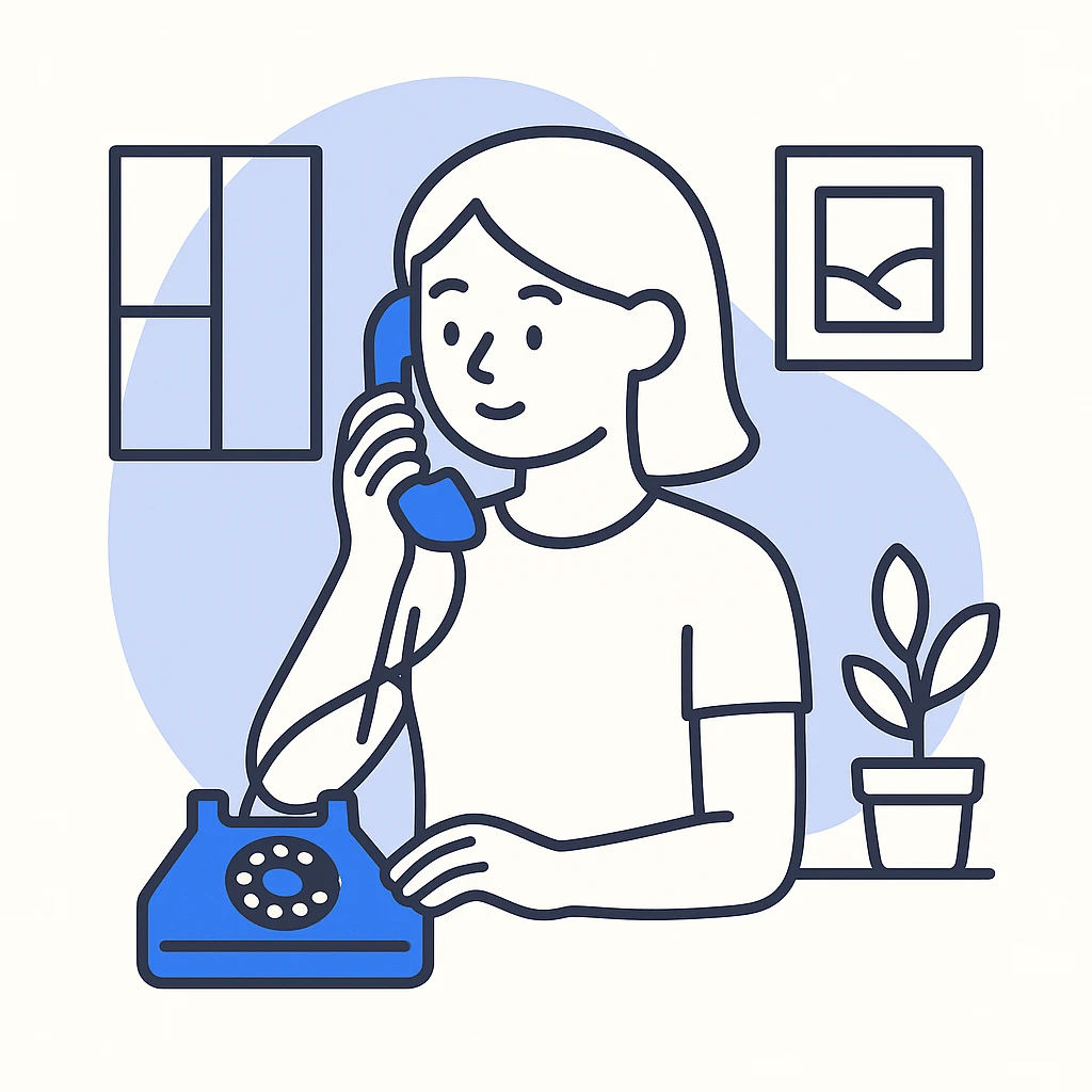 girl talking on telephone in her room emoji