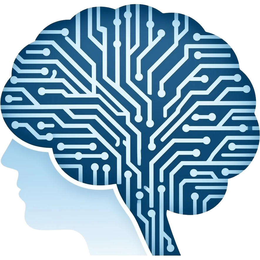 LOGO BRAIN ARTIFICIAL INTELLIGENCE WITHE with code to insert in latex file emoji