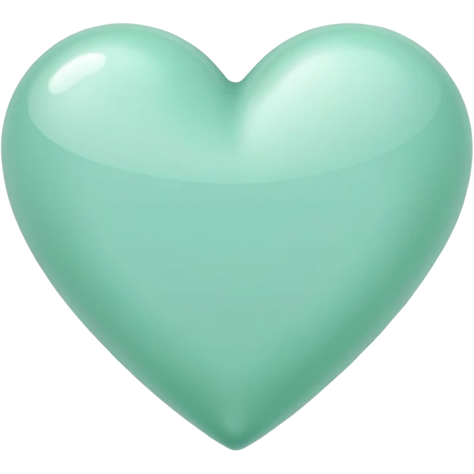 mint colored heart emoji