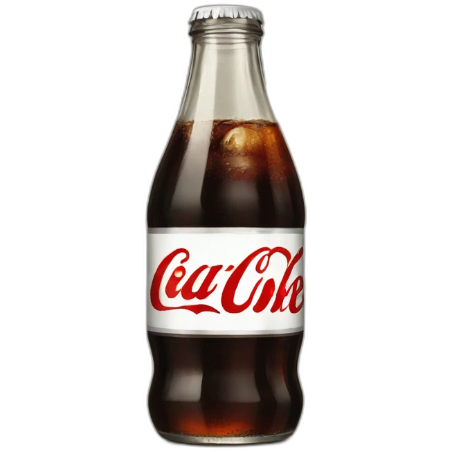 Vintage glass DIET coke emoji