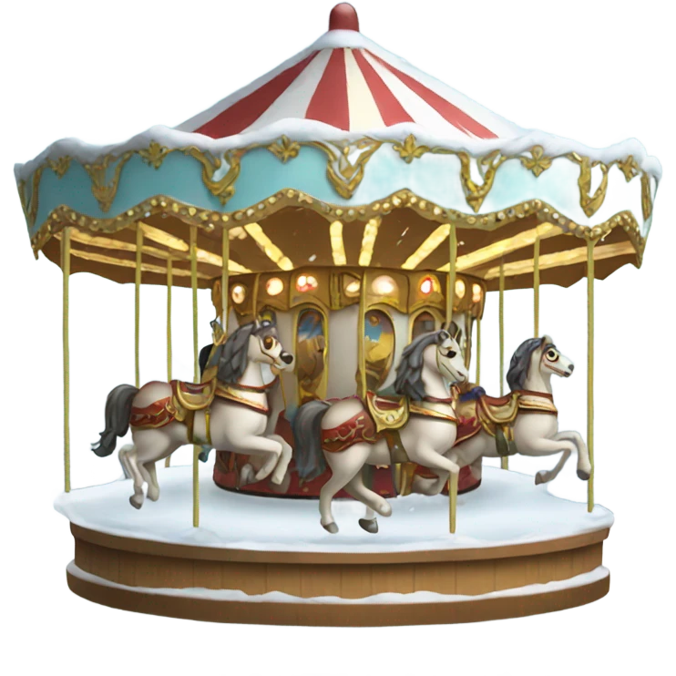  being carousel with snow emoji