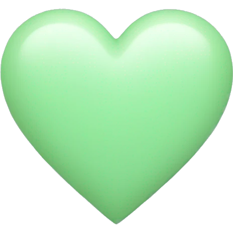 pastel green heart emoji