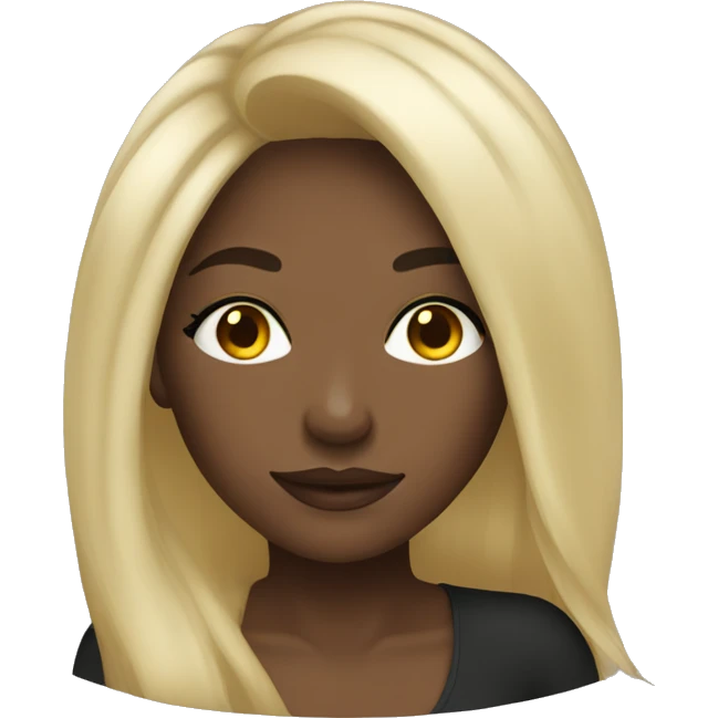beautiful black women with blonde hair emoji