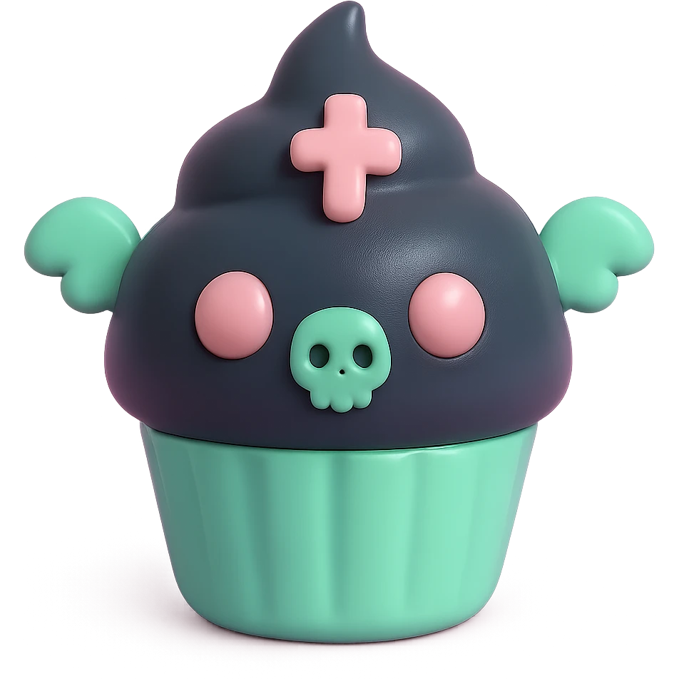gothic cupcake emoji