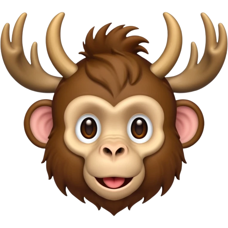 Monkey with moose horns emoji