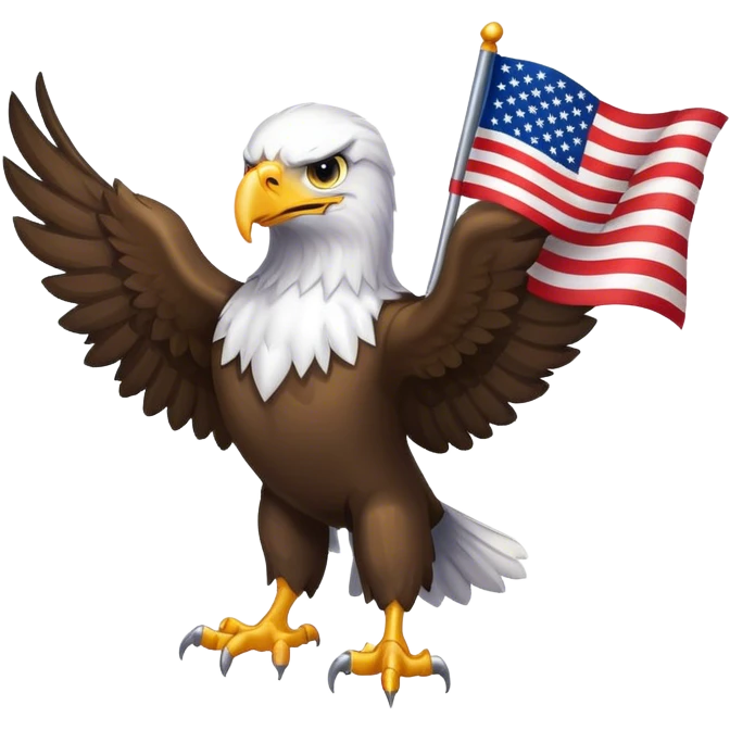 eagle with american flag emoji