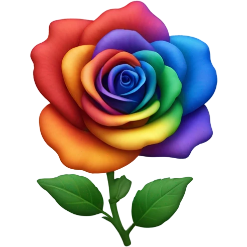rainbow rose  emoji