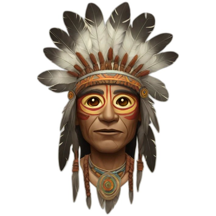 Indian shaman in mask emoji