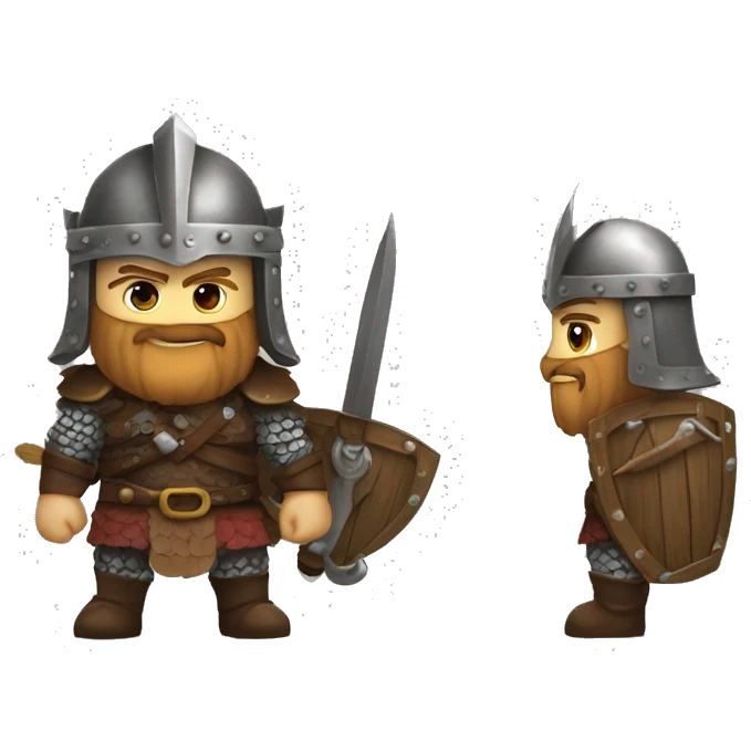 CABALLERO CON ARMADURA VIKINGA DANDO LIKE emoji