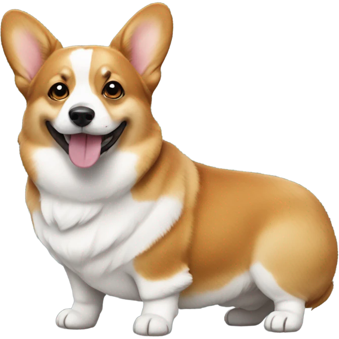 Corgi with boba emoji