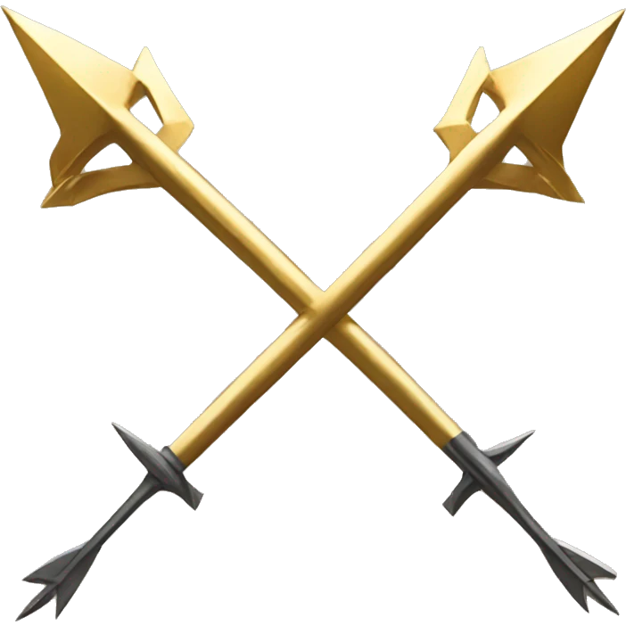  3 golden arrows crossing at the sime time emoji