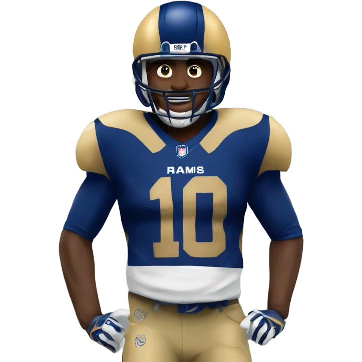 Los Angeles rams player blue emoji