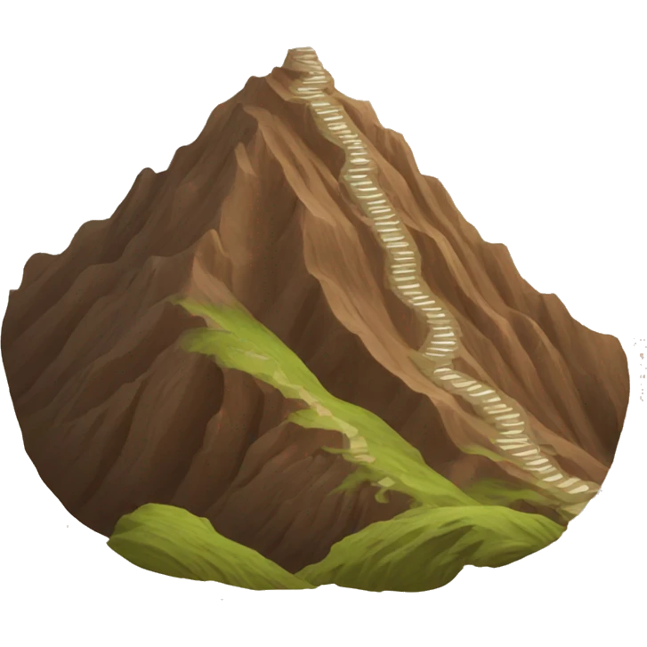brown spiraling mountain emoji