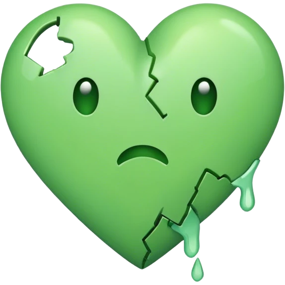 Light green broken heart 💔  emoji