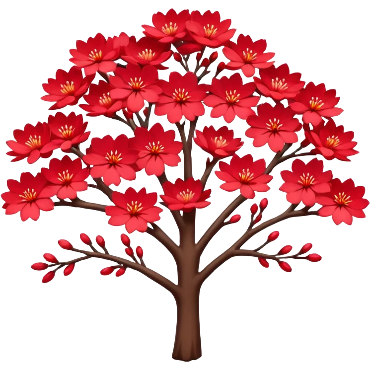 Red sakura emoji
