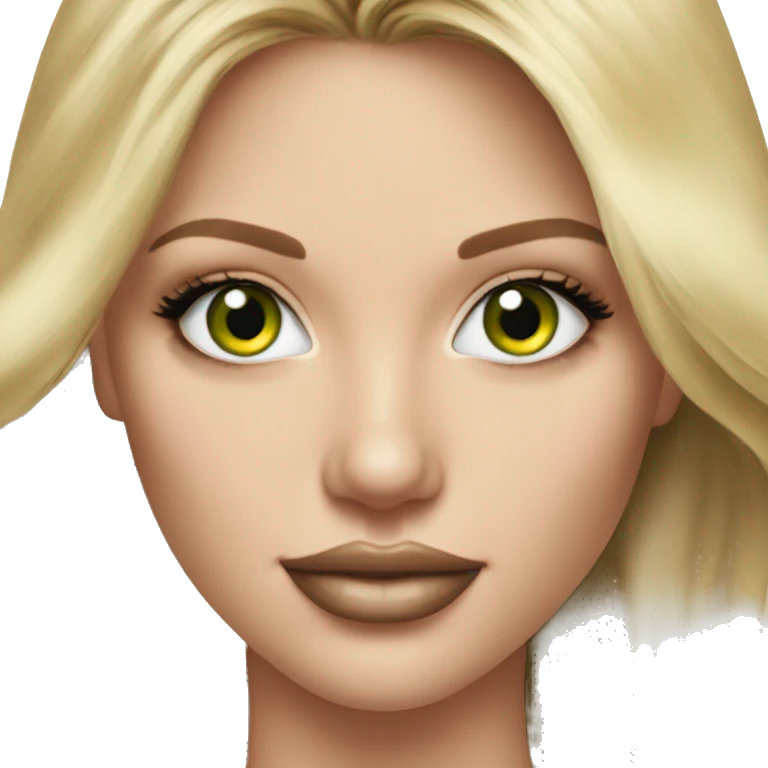 Realistic victoria secret model blonde green eyes  emoji