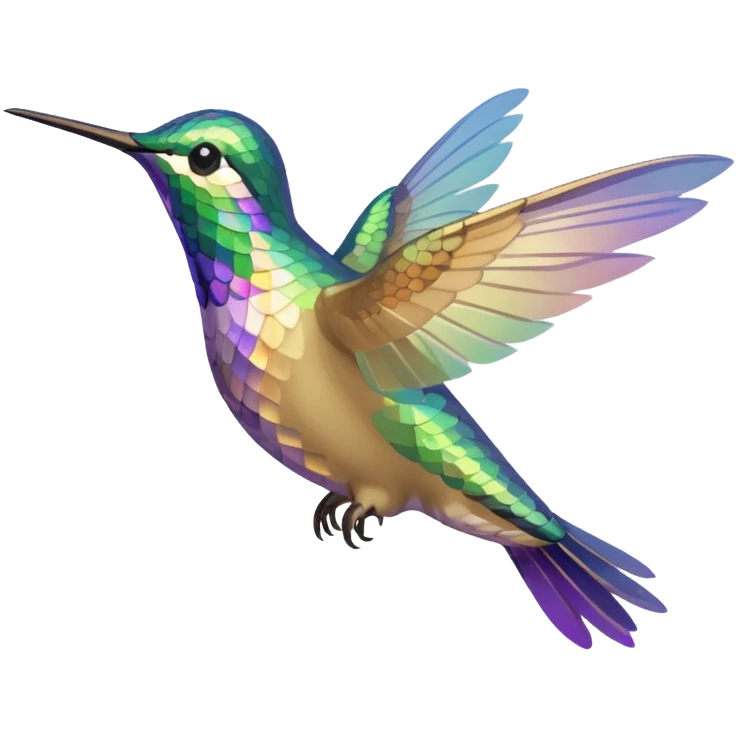 Khaki kolibri bird flying  emoji
