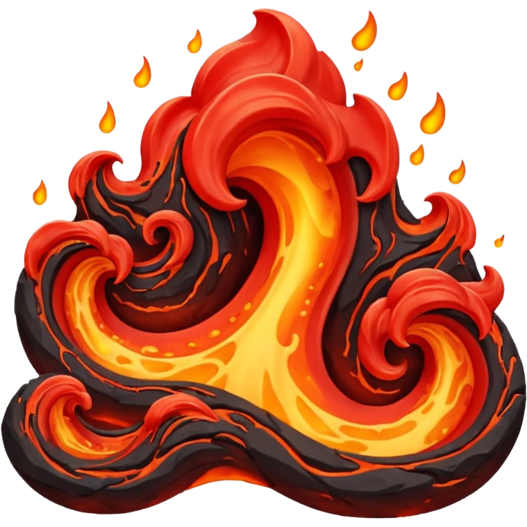 red lava wave emoji