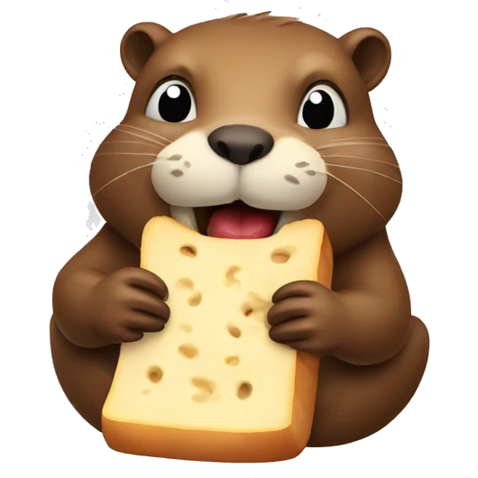 beaver eating a sandwich  emoji