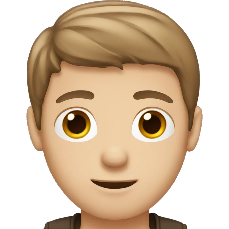 Guy with brown hair emoji