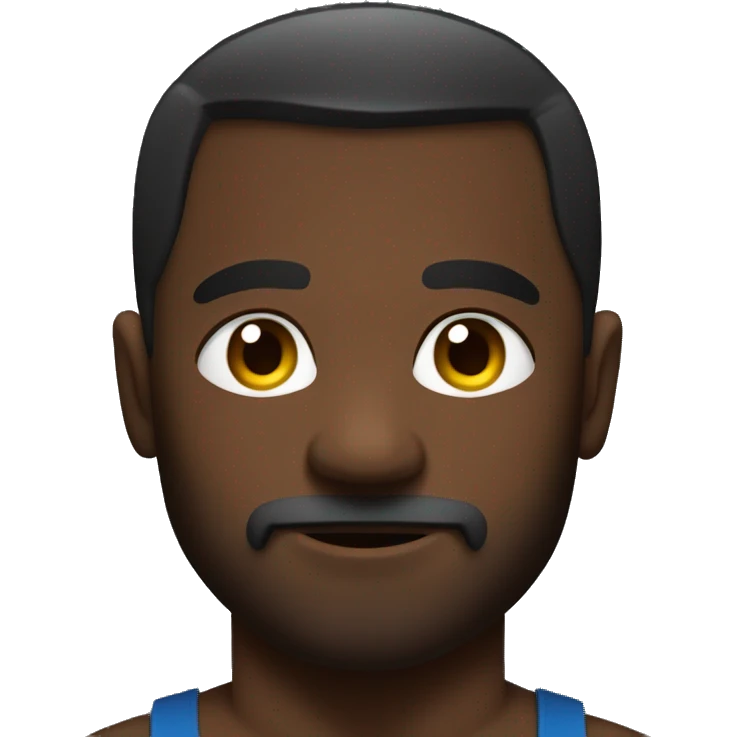 Make me an emoji that mixes weight training with crossfit, make the emoji of a dark-skinned man emoji