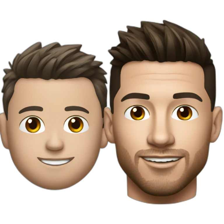 Ronaldo avec Messi emoji