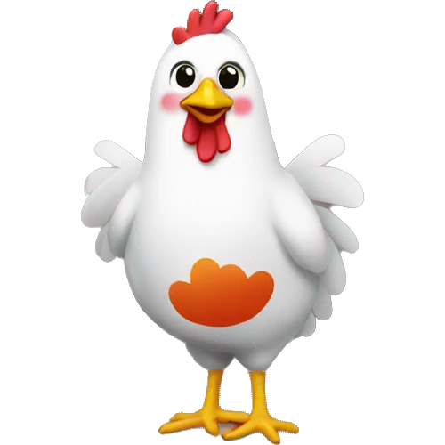 Chicken in a house  emoji