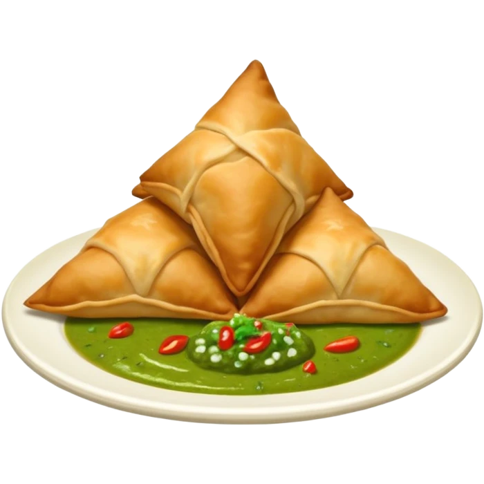 Samosa with chutney emoji