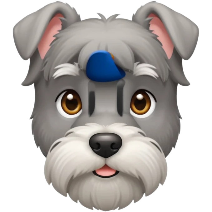 Schauzer mini gris perro emoji