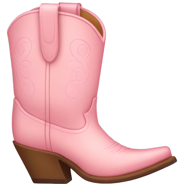 light pink cowgirl boots emoji