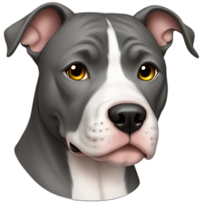 dog pitbull gray emoji