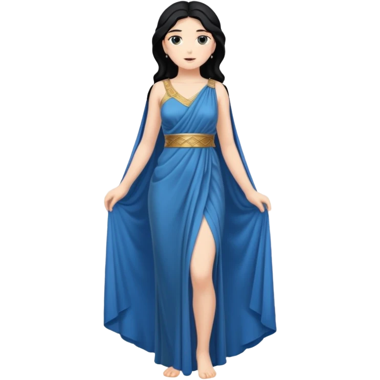 greek goddess black hair full length emoji