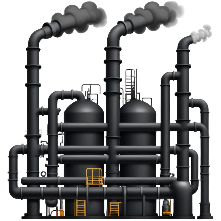 black oil factory emoji