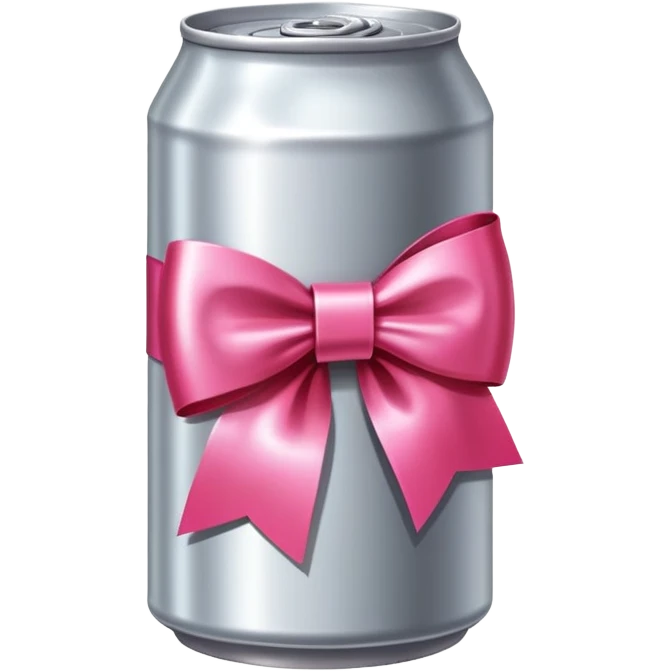 Dr Pepper can with pink bow emoji