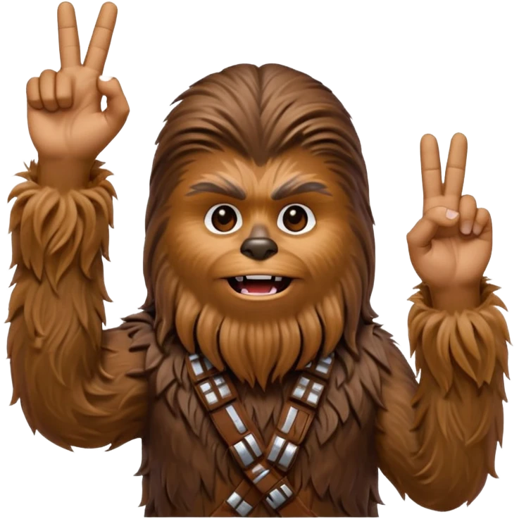 chewbacka qui fais le signe "un peu" avec les doigts  emoji