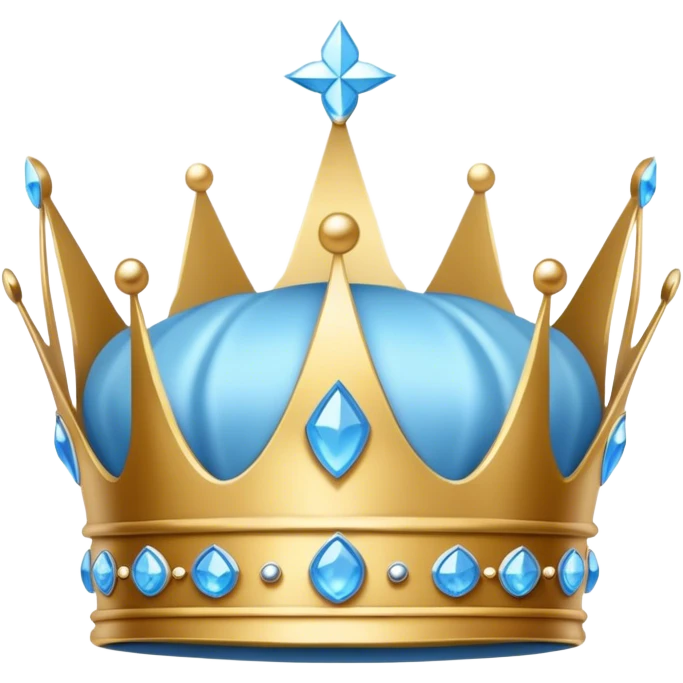 Light blue crown emoji