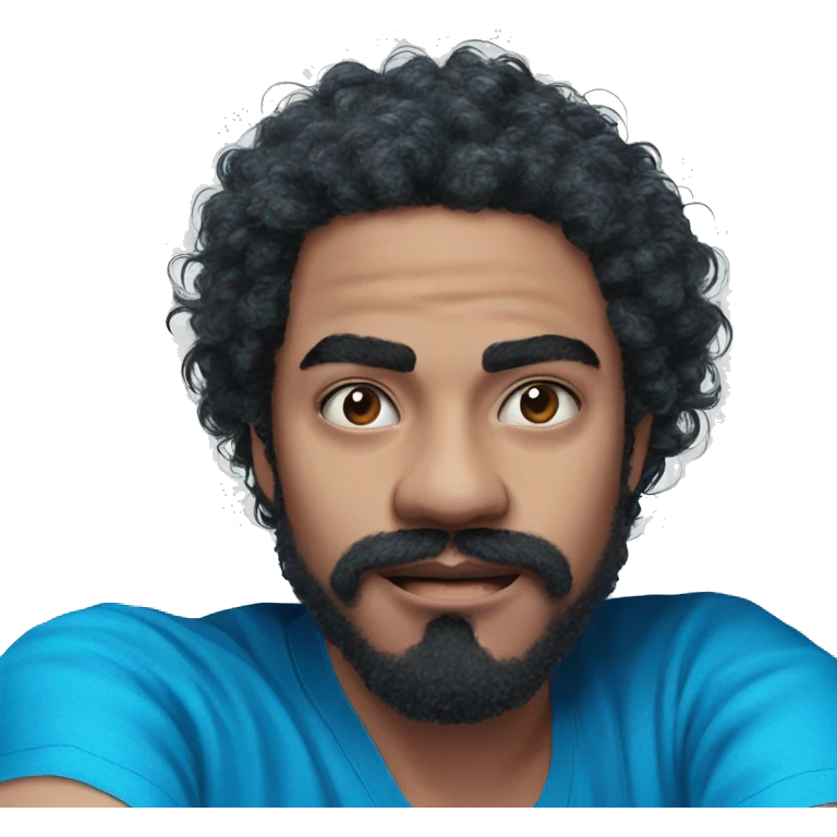 intense gaze portrait solo. emoji