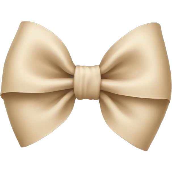 Beige bow emoji