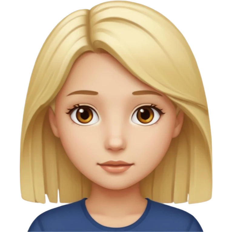 Blonde hair brown eyed girl  emoji