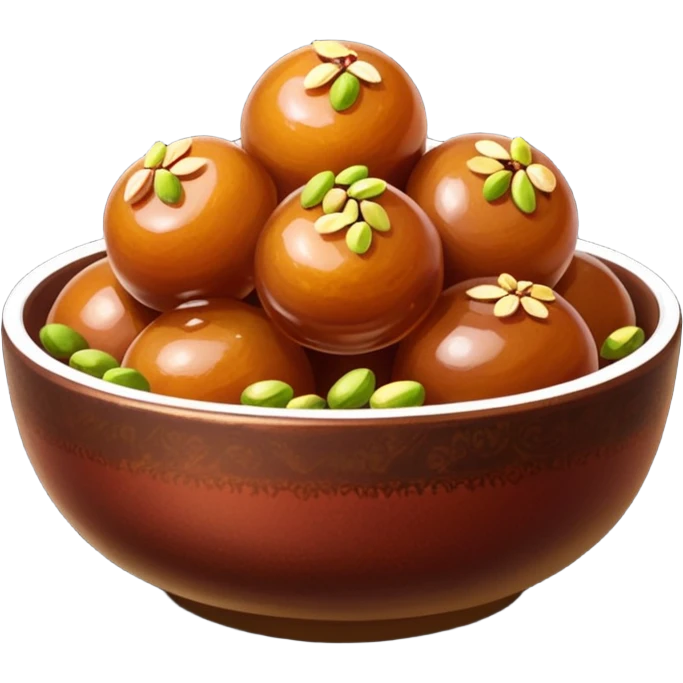 An Indian bowl of gulab jamun emoji
