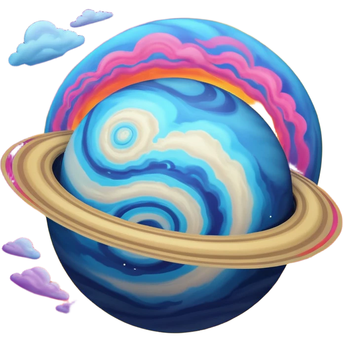 Gas Planet – swirling colorful clouds with no solid ground emoji