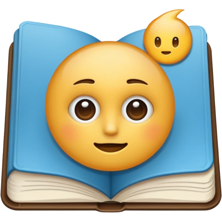 journal observing. Transparent background emoji