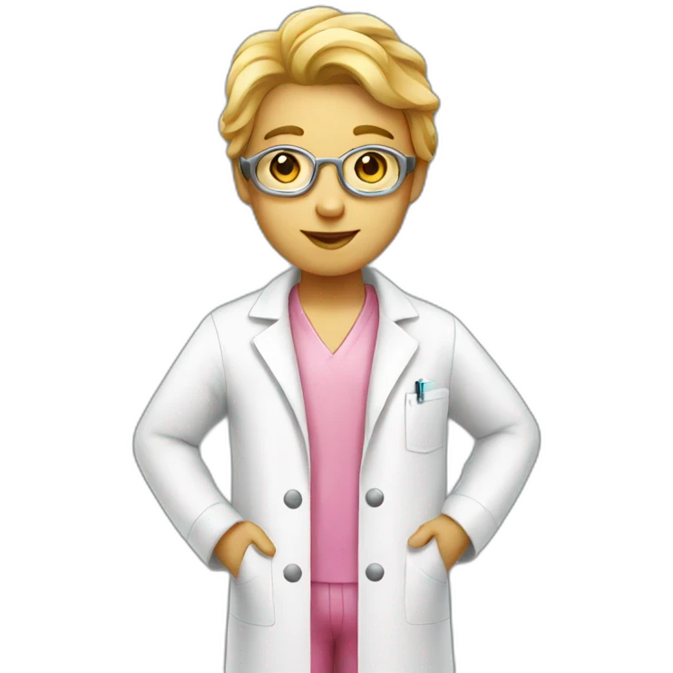 "laboratory coat" pink emoji