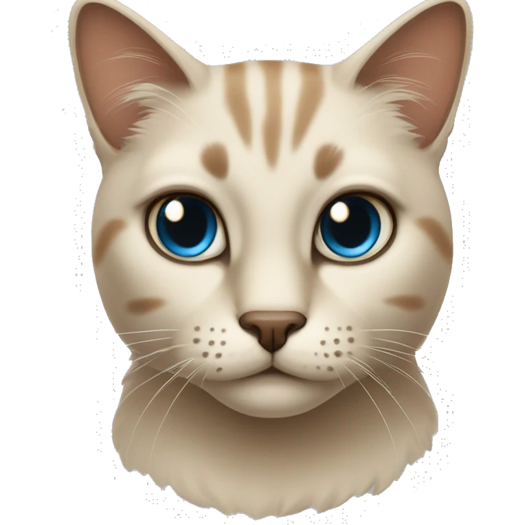 Katze blaue augen dunkelbraunes fell beiges gesicht emoji