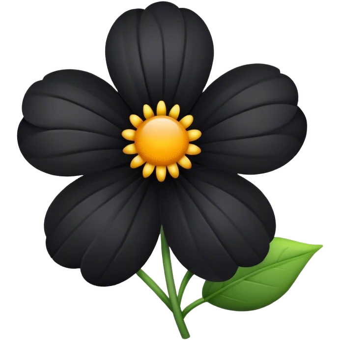 Black flower emoji