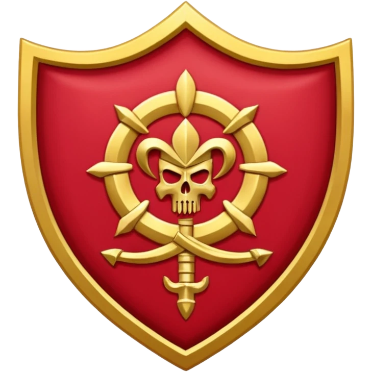 brasão rosa de sangue vermelha emoji