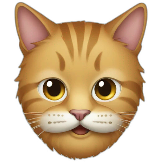 cat head in a slice of beard emoji
