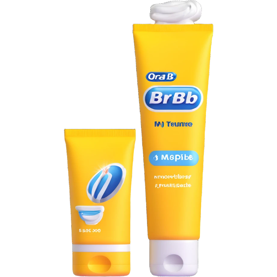 Oral-B toothpaste tube blue emoji